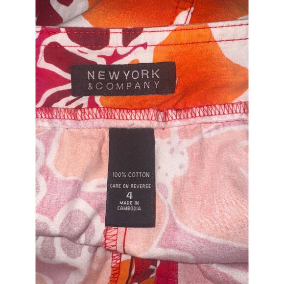 Vintage Y2K Red Orange Hawaiian Tropical Skort Mini Skirt Womens 4 Surfer Surf - Picture 4 of 5